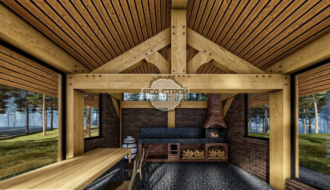 Проект Беседка Лапландия Timber Frame