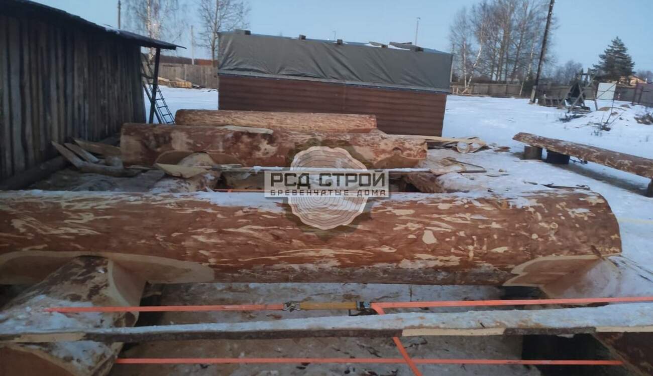 Рубка дома по проекту Таёжный угол
