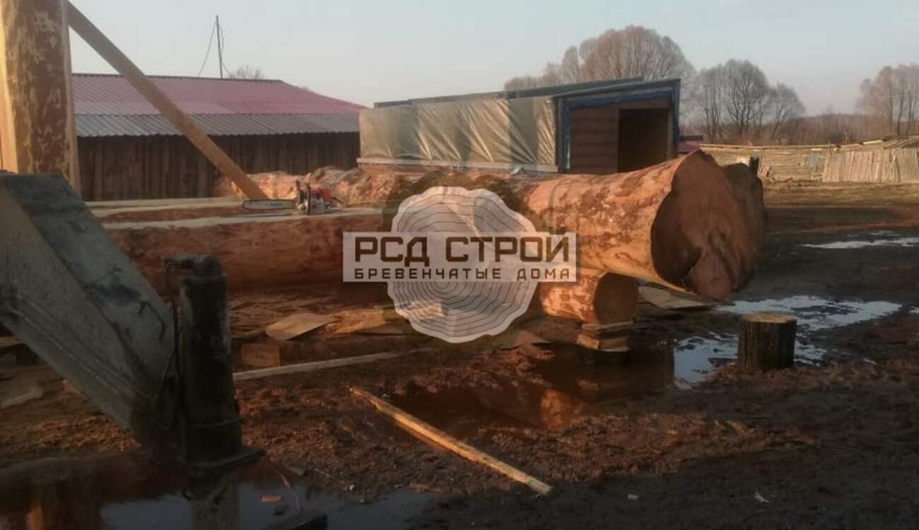 Рубка дома по проекту Таёжный угол