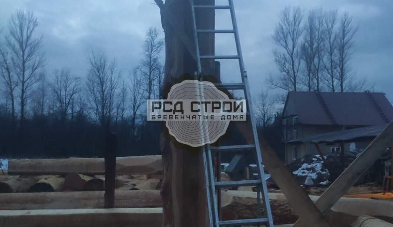 Рубка дома по проекту Таёжный угол