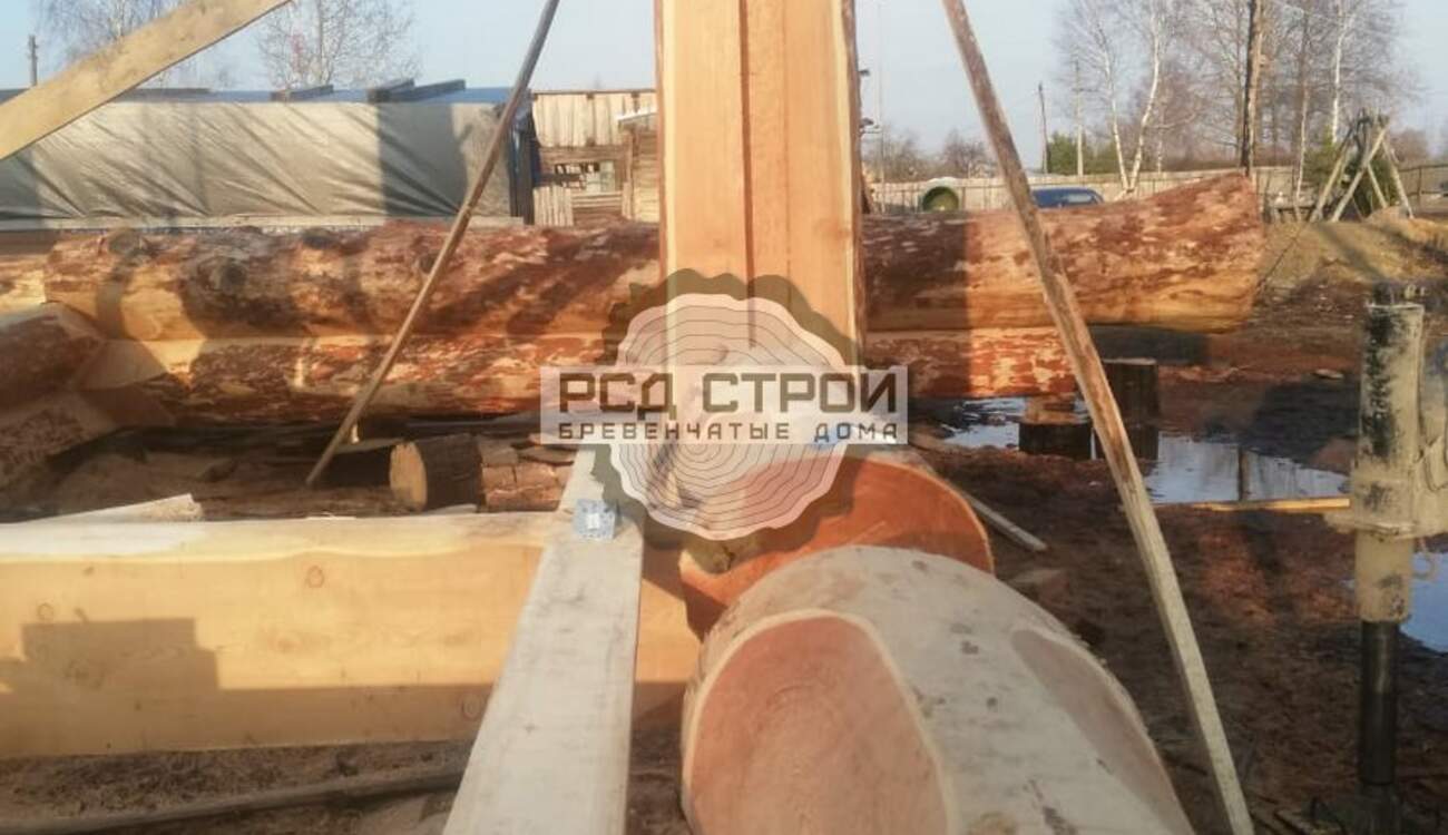Рубка дома по проекту Таёжный угол