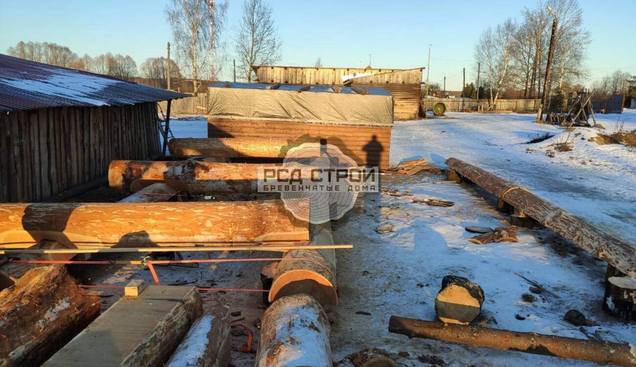 Рубка дома по проекту Таёжный угол