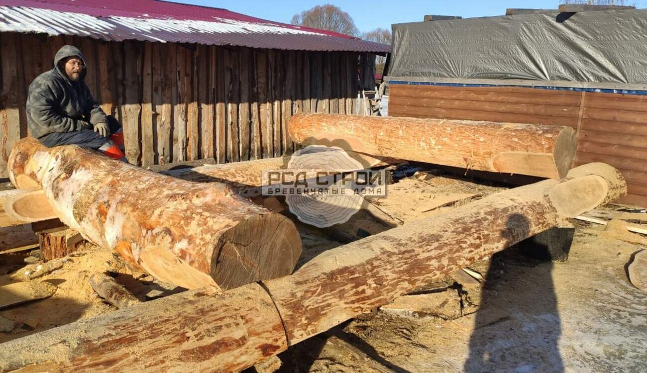 Рубка дома по проекту Таёжный угол