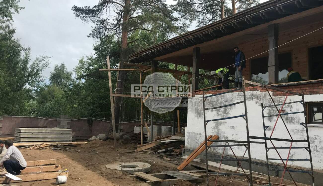 Продолжаем работы в банном комплексе Бор 812