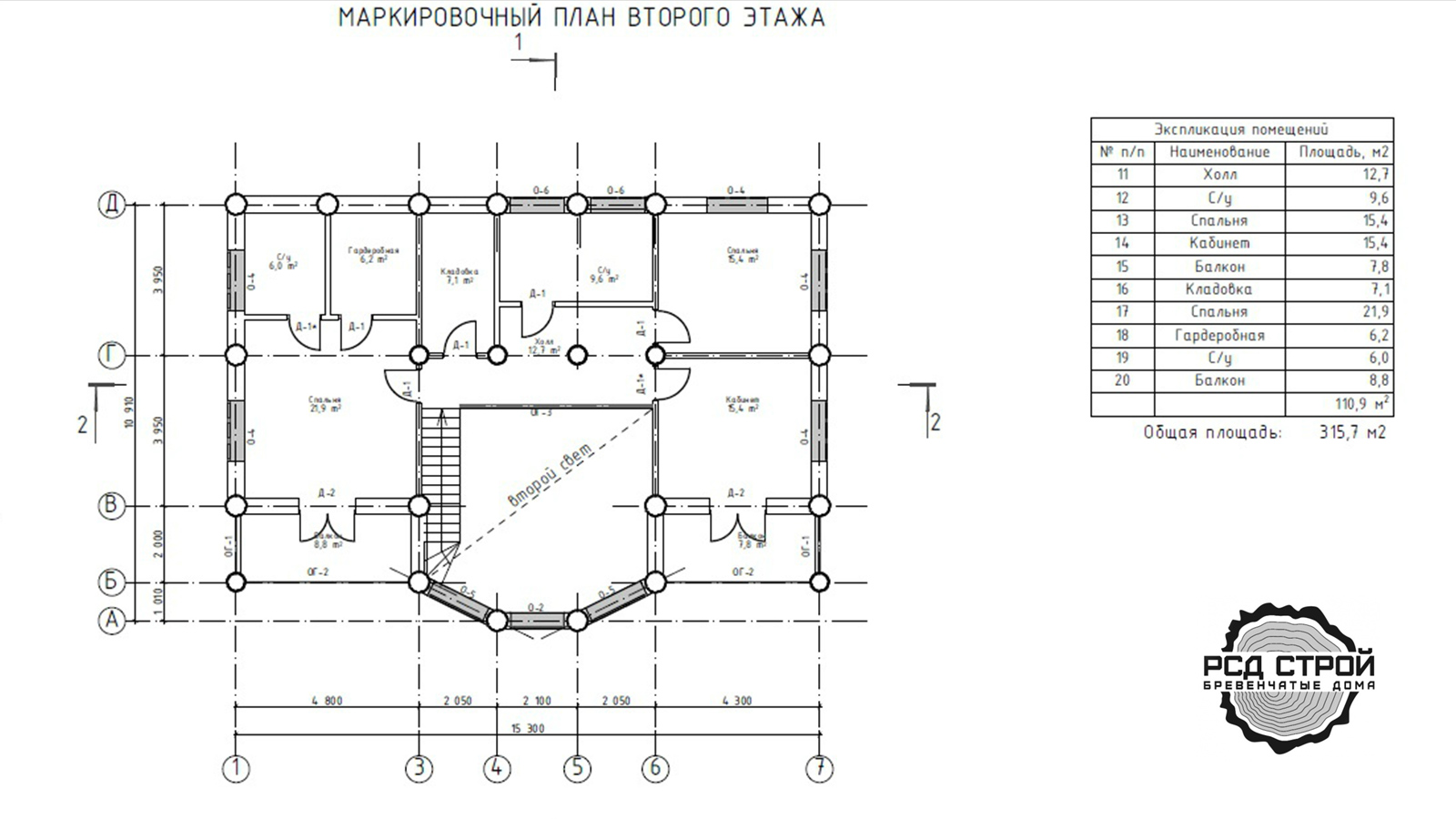 План будущего дома - Проект дома "Кипарис"